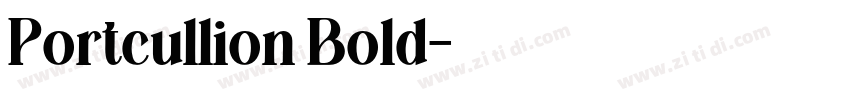 Portcullion Bold字体转换